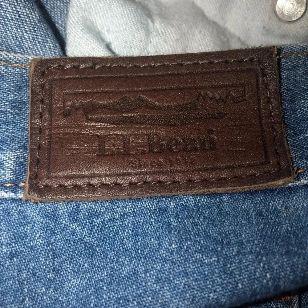 VINTAGE L.L. BEAN Sz 18 Reg. Women's Plus Size Light Wash High Waisted Mom Jeans - Picture 5 of 7